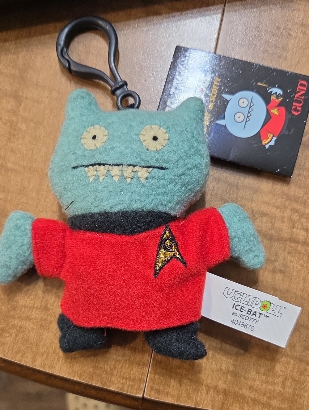 GUND UglyDoll Ice-Bat As Scotty Plush Keychain - NWT